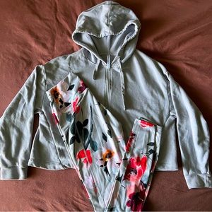 Fabletics: cropped hoodie and printed leggings